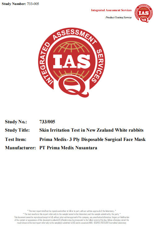 PrimaMedix - Skin Irritation Report