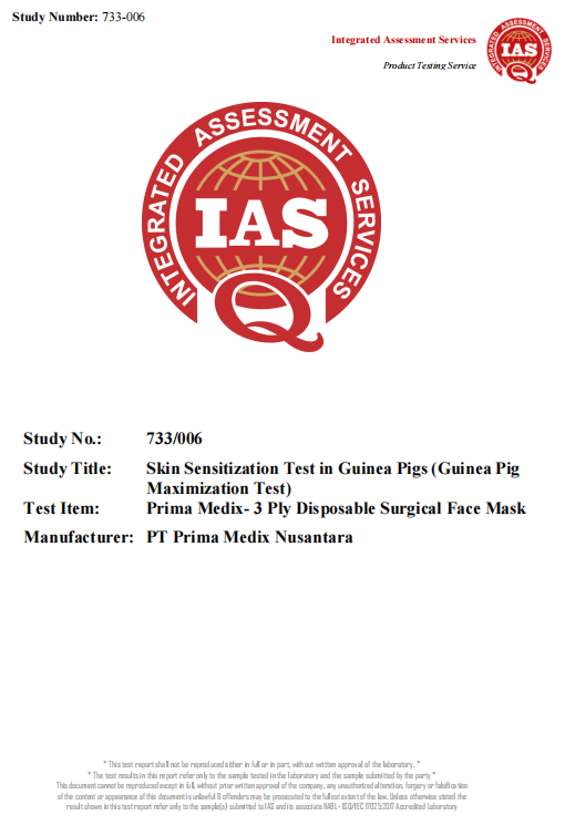 PrimaMedix - Skin Sensitization Report